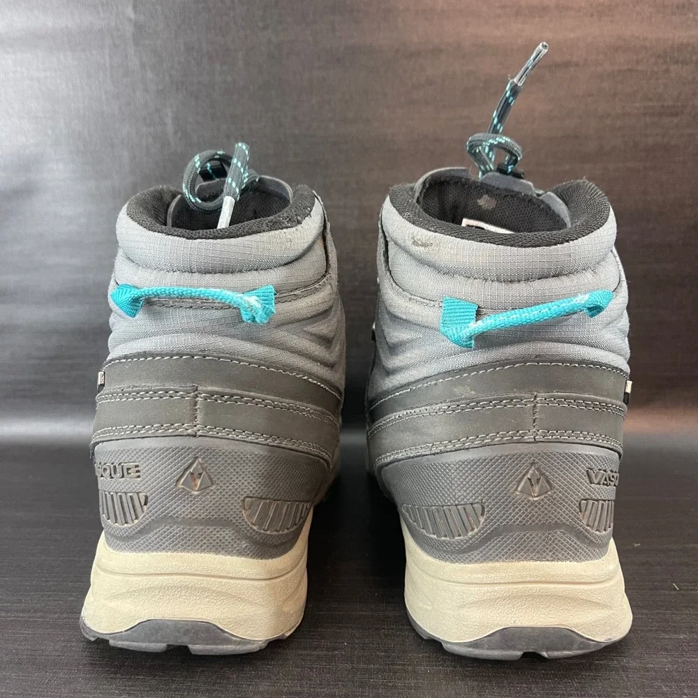 Vasque Breeze Kids Size 3 Grey Teal Waterproof Mid Top Outdoor‎ Boots Shoes